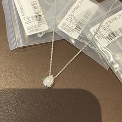 Bouchier Simia ドロップ ネックレス ダイヤモンド象嵌厚金メッキハイバージョン ドロップ型ペンダント マイ ストロー メーカー直販