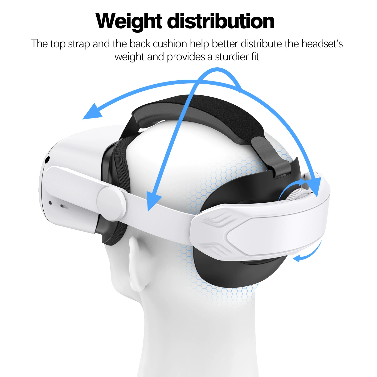 Подходит для Meta/Oculus Quest 2. Удобная, не давит на лицо. Умный VR-аксессуар — эластичная повязка (эксклюзивное исполнение)