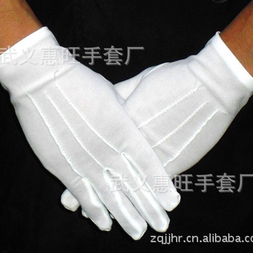 Guantes blancos tres costillas poliéster algodón etiqueta conductor conducción fitness reloj rendimiento belleza inspección de seguridad revisión guantes delgados
