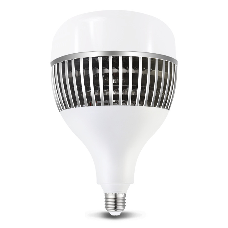 lámpara de alta potencia led e27 tornillo doméstico super brillante taller de fábrica iluminación de almacén tres lámparas de aleta de aluminio