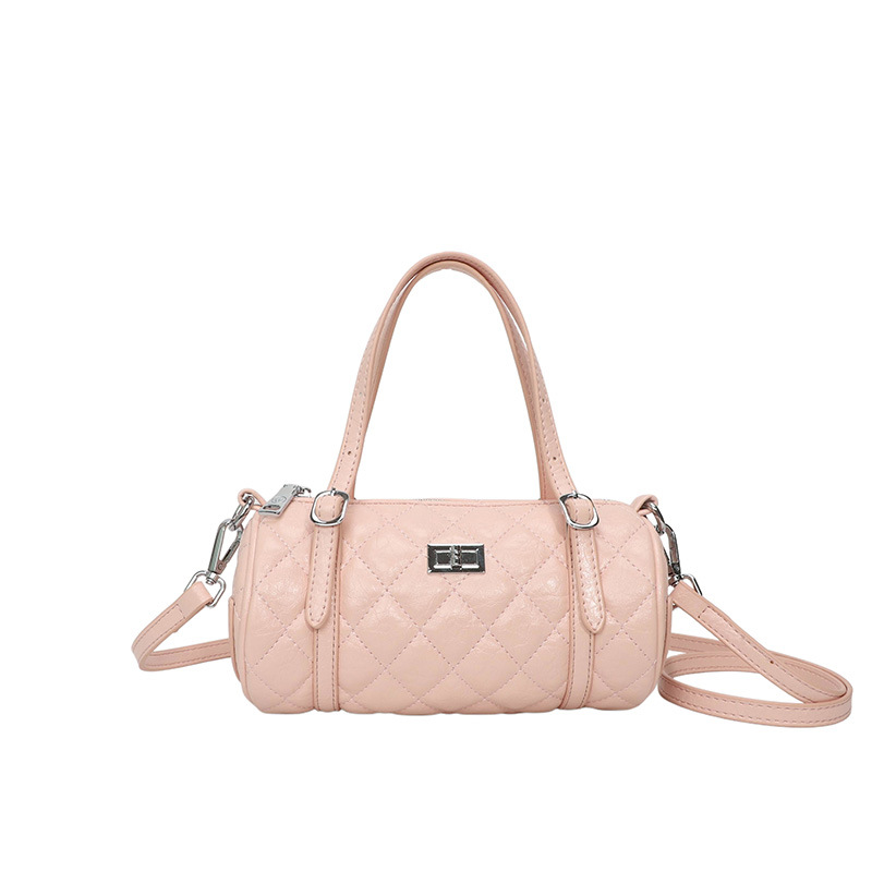 Bolsa de moda casual de grille cilíndrica para mujeres 2026 verano pequeña fragancia simple bolso de hombro diario image 6