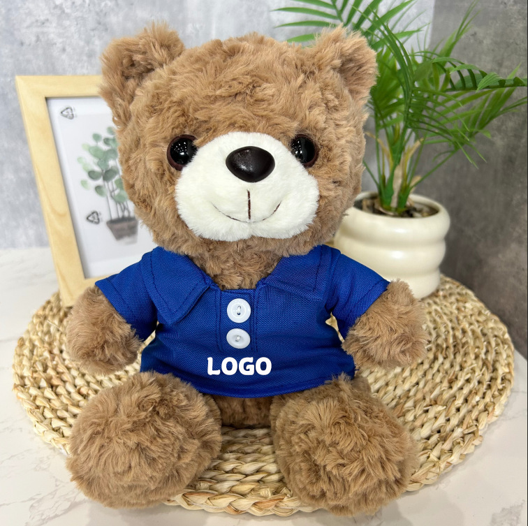 Juguetes de peluche suéter Teddy Bear agarre muñeca regalo corporativo logotipo imprimible chaqueta Teddy Bear muñeca