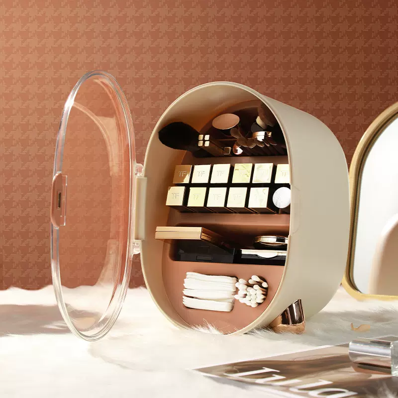 自主设计 轻奢彩妆工具收纳盒 抖音防尘口红眉笔唇彩多格整理盒子