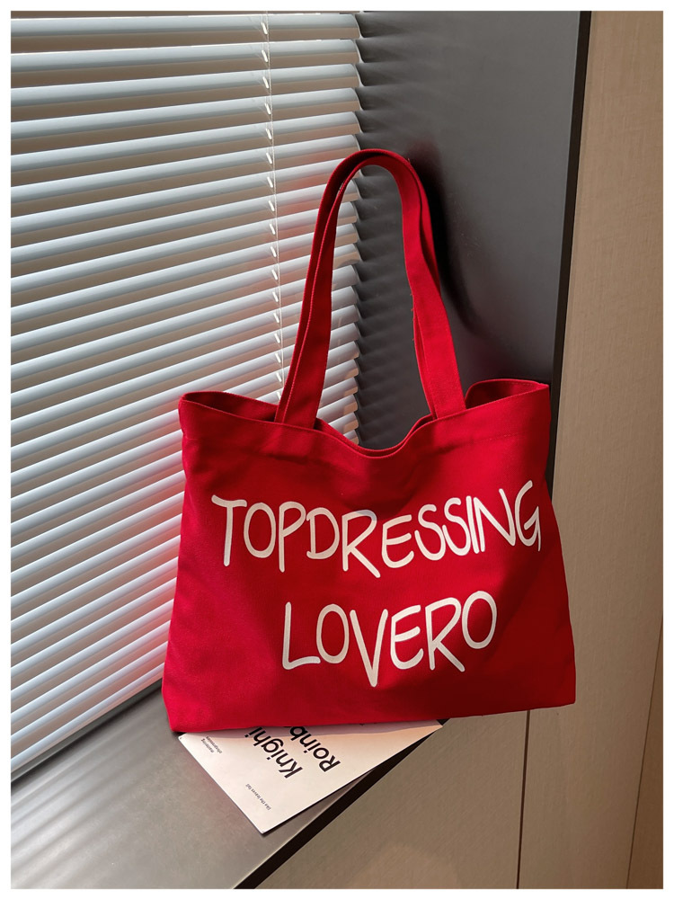 Bolsas coreanas de gran capacidad para mujeres 2026 nuevas letras de impresión de moda bolsas axilales de hombro para viajar bolsas de ocio