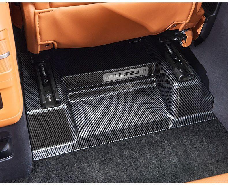 Suitable for Fangchengbao Titanium 7, special carbon fiber pattern anti-kick board under the seat, protective scratch guard under the seat, modified decorative accessory