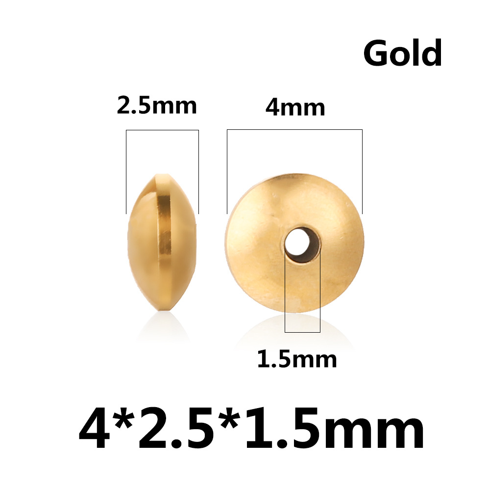 Cuentas de Abacus de acero inoxidable cuentas de OVNIs cuentas curvas cuentas de vacío chapado en oro cuentas espaciadoras cuentas de posicionamiento cuentas de accesorios de joyería de DIY