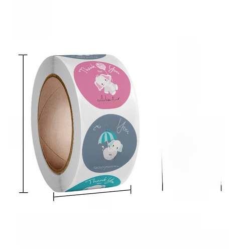 Wholesale Roll of Children's Teacher Reward Sticker Thank Yo Sticker Grey Elephant Roll