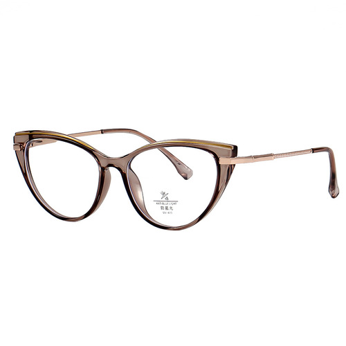 TR8201 fashionable export cat-eye frame glasses can be matched with myopia cross-border anti-blue light flat butterfly glasses frame