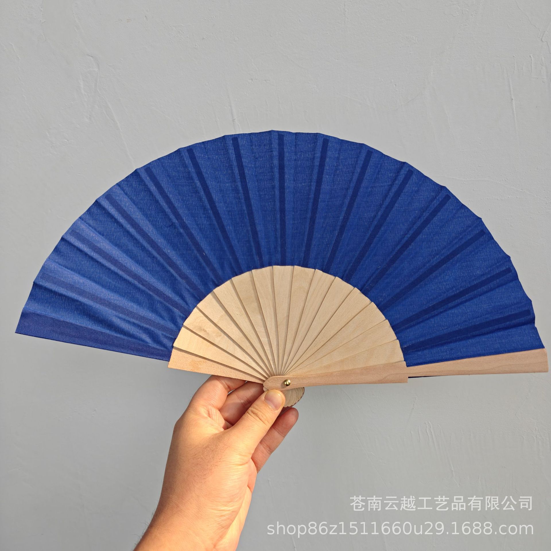 Abanico Plegable de Madera de 23 cm de Madera y Poliéster Algodón Portátil para Uso Diario image 30