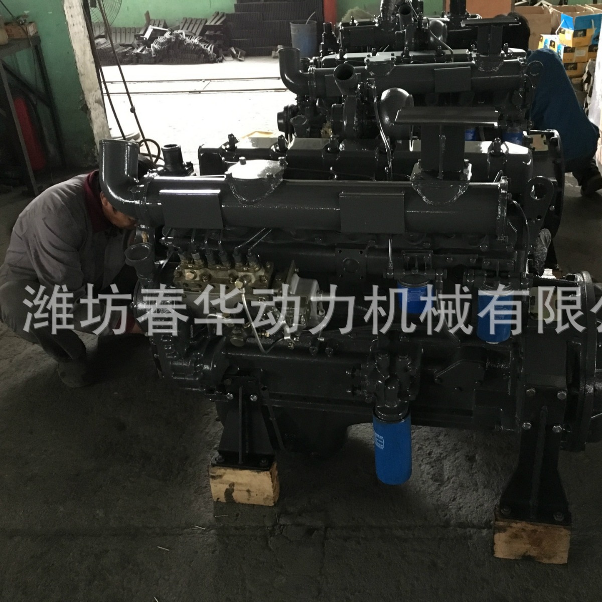 140KW粉碎机用潍坊柴油机 潍柴里卡多R6105IZLP发动机 六缸2000转