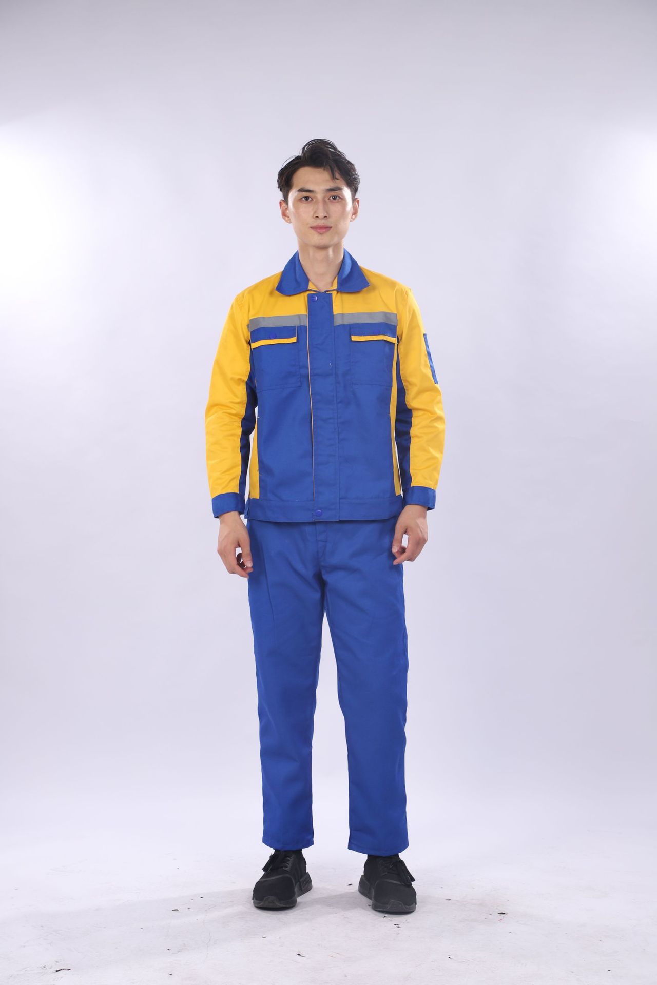 파란색과 노란색