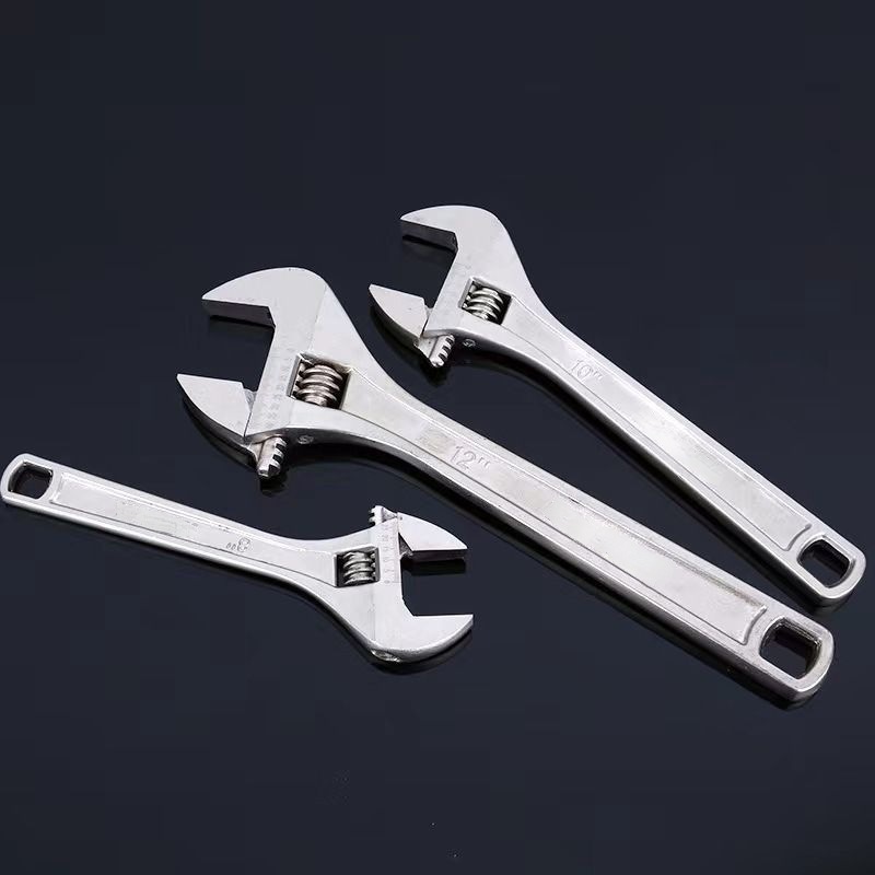 Venta directa de fábrica Llave móvil de forja de acero puro 8 pulgadas 10 pulgadas 12 pulgadas Llave flexible universal de apertura grande