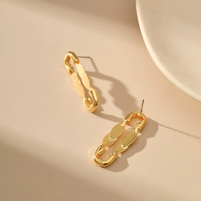 Серьги из меди, креативные аксессуары, золото 750 пробы