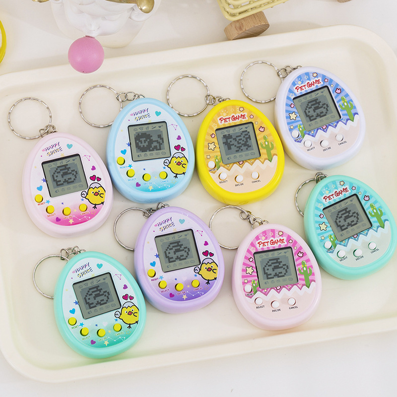 Cross-Border Electronic Pet Machine Mini Handheld Virtual Pet Electronic Game Console Keychain Pendant Children's Small Toys