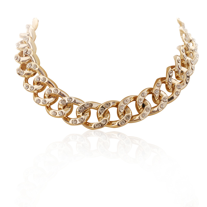 fashion creative full diamond necklace