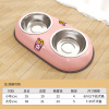 New stainless steel dog bowl pet bowl double bowl integrated dog basin anti -fooled dog bowl drink water feeder cat bowl wholesale