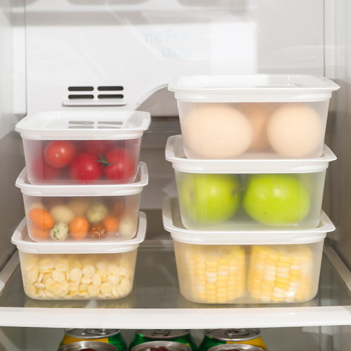 Refrigerator storage box large capacity transparent fresh-keeping storage box kitchen storage sealed can fruit and vegetable food organization storage