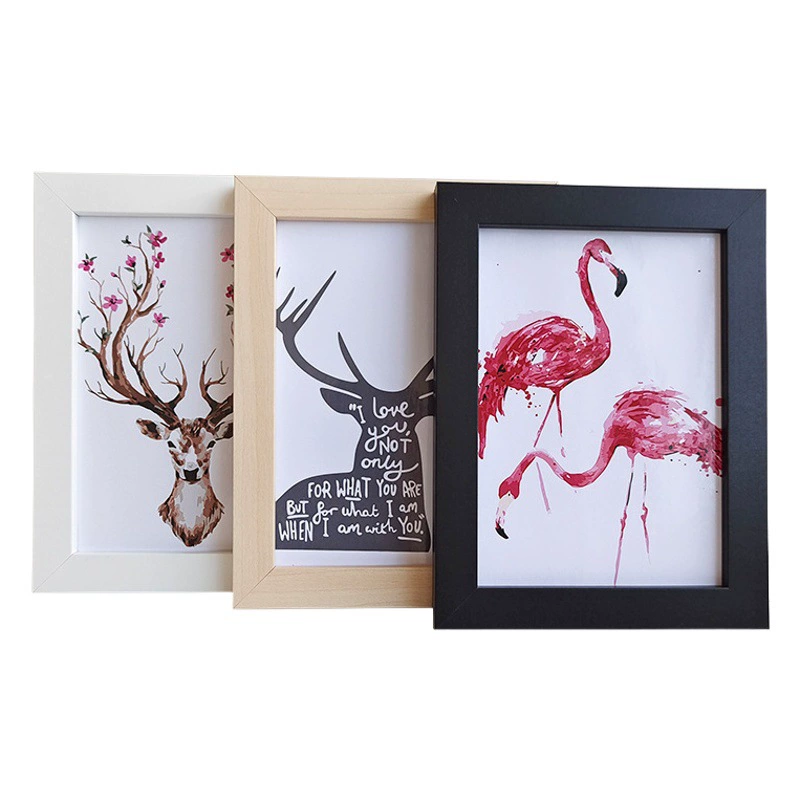 Простая деревянная фоторамка 5 6 7 дюймов 8 дюймов 10 дюймов A4 фоторамка настенный стол шт. Фоторамка для настенного монтажа оптом