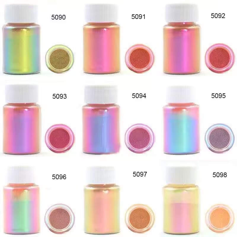 《变色龙》跨境热销金属变色龙珠光粉 随角度变色龙珠光颜料10g