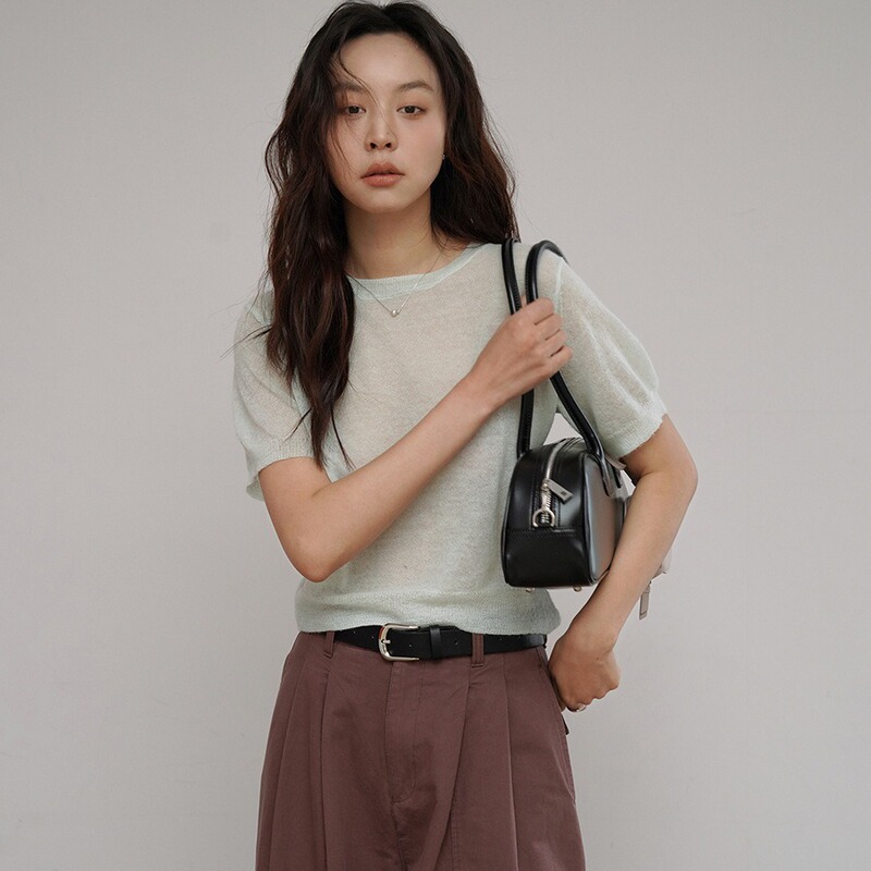 Love and Nancy Guangzhou Thirteen Lines Summer Original Korean Style Casual Skin Friendly Alpaca Pullover Sweater for Women 11067