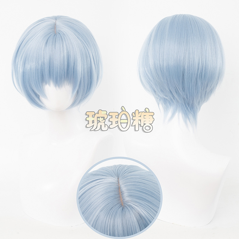 Amber sugar EVA beauty cosplay wig artificial human scalp Top New Century gospel warrior short hair