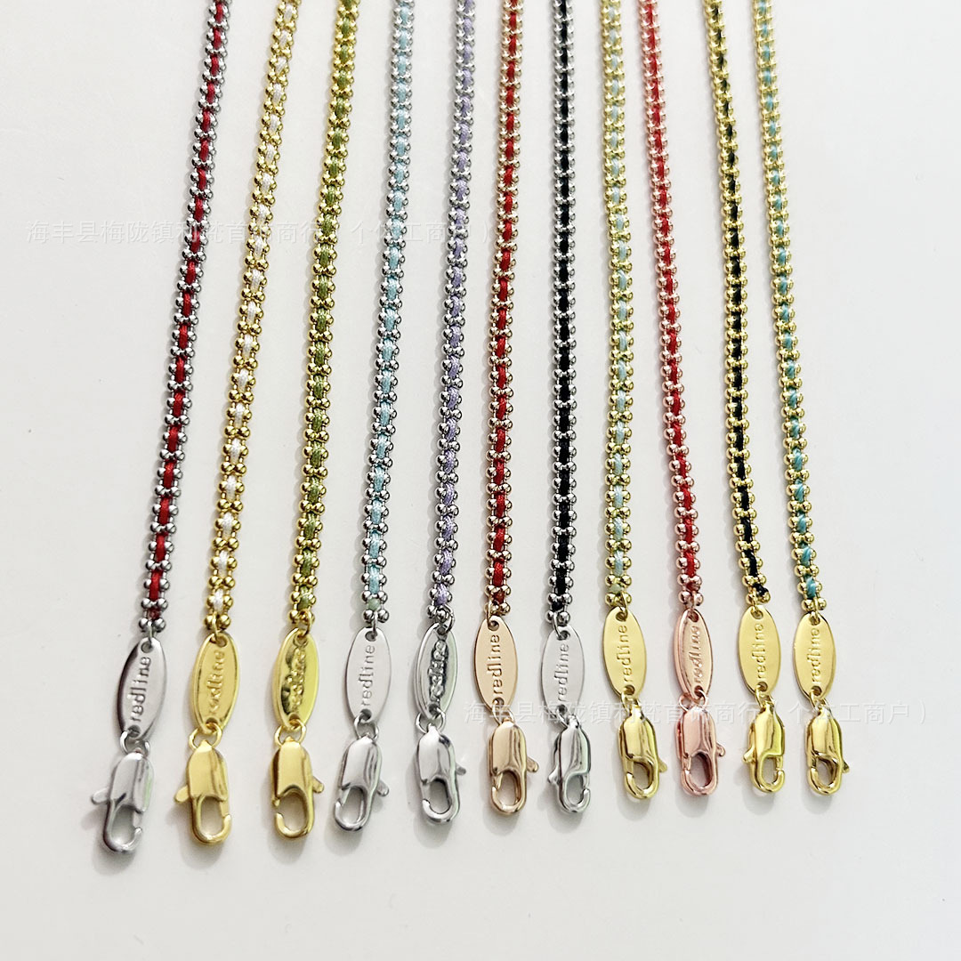 New Tanabata redline French Red Rope Bracelet Gold-plated High-grade Light Luxury All-match Couple's Hand Rope