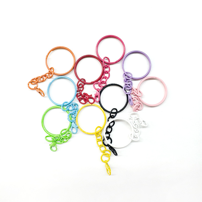 Colores pintados con llavero de cadena de langosta bolsos muñecas colgantes joyas accesorios DIY creativos joyas
