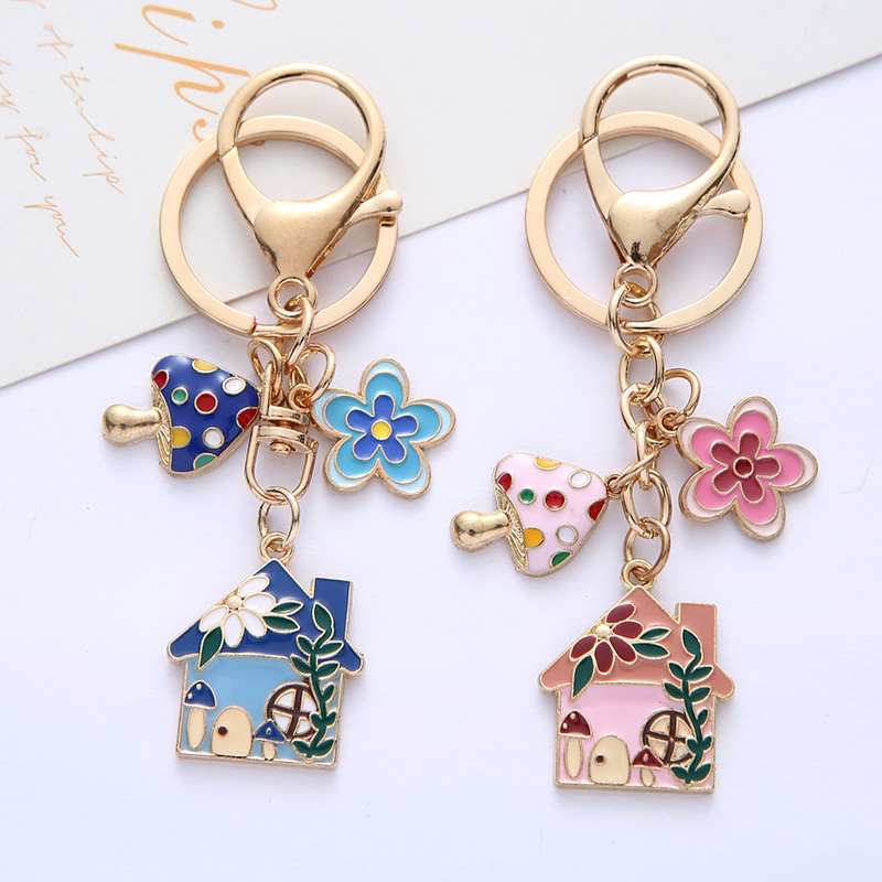 Cute House Alloy Unisex Keychain display picture 1