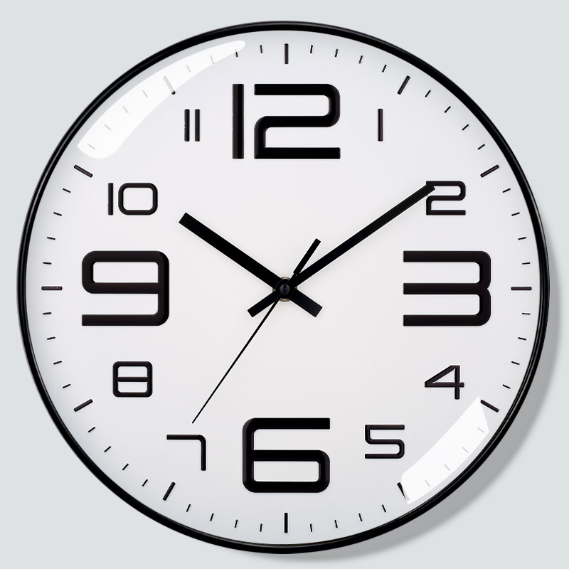 Reloj de pared de cuarzo 8 pulgadas 20CM estéreo silencioso digital creativo moda casa salón al por mayor