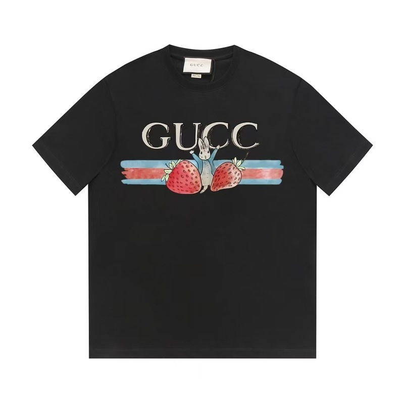 クロスボーダーハイエンド古GUハイバージョン25SS新作楽しいピーターラビットシリーズプリント半袖Tシャツカップルスタイル|undefined