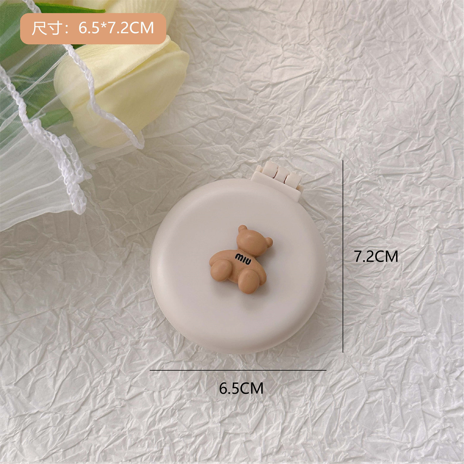 Estilo coreano INS de dibujos animados lindo suave lindo espejo integrado mini portátil peine airbag cojín de aire peine masaje peine
