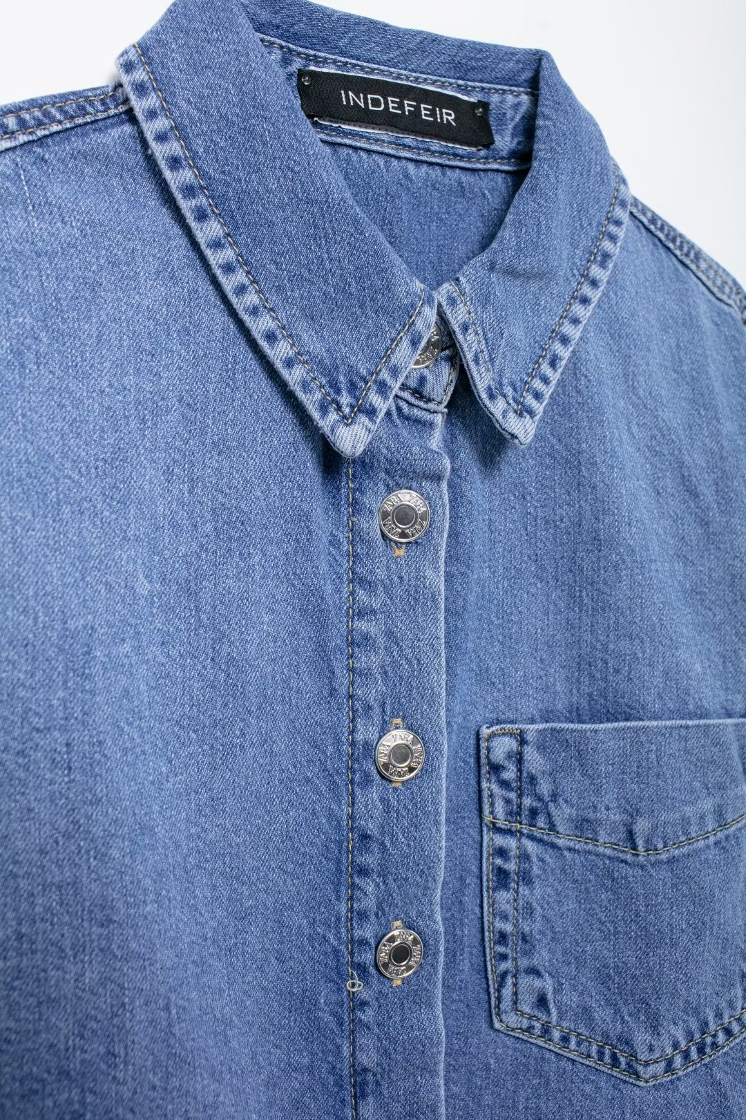 Women's clothing 2024 autumn new shirt jogging style denim suit_voghion.com