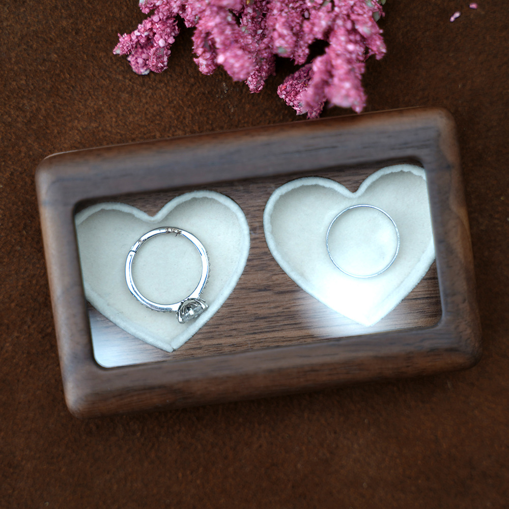 60g Weight Jewelry Boxes Classification 1 Piece Quantity Holiday, Daily, Selfie Occasion Wood Material Heart Shape Pattern Elegant, Lady Style 1 Piece Wood Elegant Lady Holiday Daily Selfie Heart Shape Jewelry Boxes 16