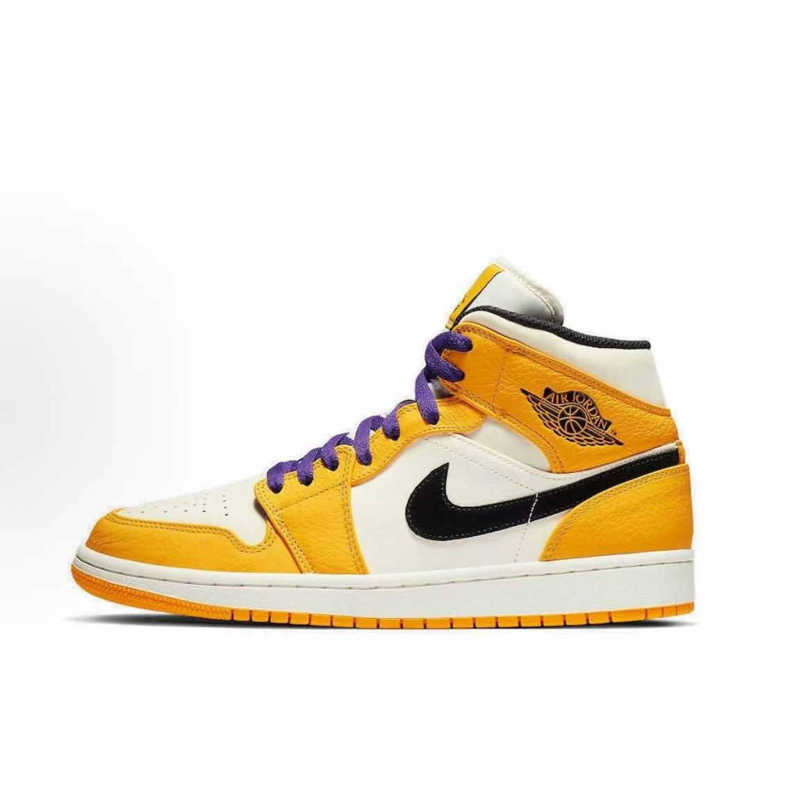 Suministro exclusivo transfronterizo de Putian de zapatillas de baloncesto AJ1 de caña media-alta en color marrón ceniza, negro y puntera roja, calzado deportivo unisex.