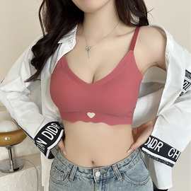 跨境爆款无痕内衣女小胸聚拢收副乳少女无钢圈美背薄款舒适文胸罩