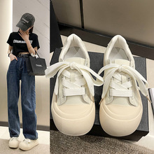 大头面包鞋小白鞋女款2023秋季新款时尚百搭韩版厚底柔软板鞋