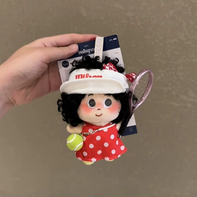 Pendant with Freckles Keychain – Pluş açarlıqlar - tennis-red-and-white-cap-black-explosion-pendant