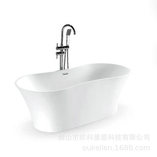Bathroom Factory Modern Simple Artificial Stone Bathtub Wholesale and Retail One-Piece Adult Leisure Bath