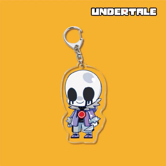 Ключодержащий брелок Undertale Frisk & Sans, акриловая подвеска около 5,5 см, кольцо из металла