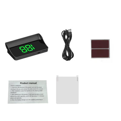 2025 New Hud Head-Up Display Gps Speedometer Speed Display Instrument Kmh/Mph Cross-Border Hot Model W1 (Car display) - w1-green-kmh-kilometerhour-package-one