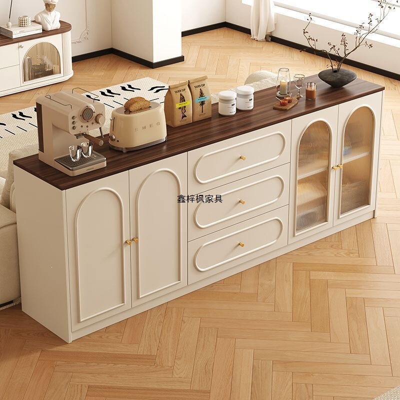 Xinzifeng Solid Wood Sideboard for Home Use, Large Capacity Against the Wall at the Entrance, Integrated Storage for the Entryway