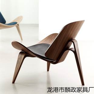 Nordic Smile Shell Chair Living Room Backrest Airplane Chair Casual Simple Designer Balcony Exhibition Hall Single Sofa Chair