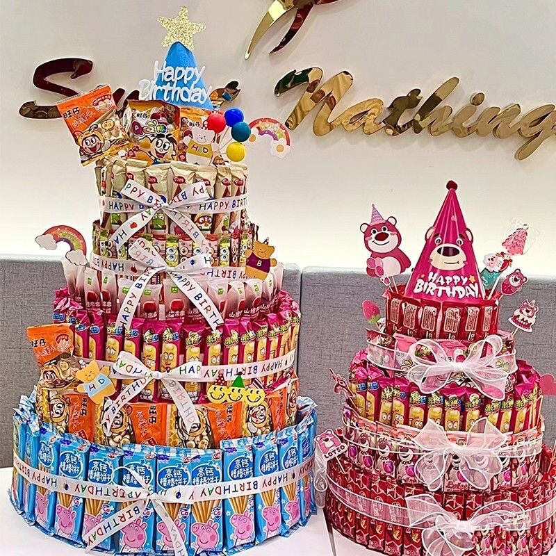 子供のスナックケーキ diy 材料パッケージ女の子ギフト誕生日雰囲気小道具パーティードレスアップ泡モデル|undefined