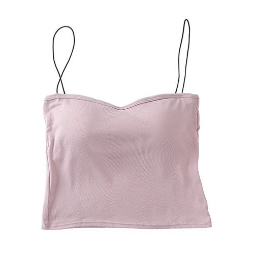 Cross-border oil painting girl's threaded cotton suspender beautiful back vest wraps the chest to prevent exposure casual and versatile outer wear bottoming underwear