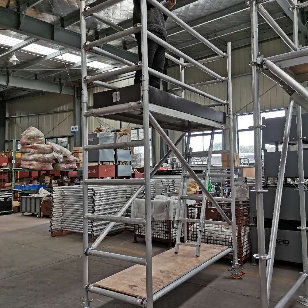 厂家直销双宽移动脚手架框架方便安装TUV CE SGS 证书欧标生产