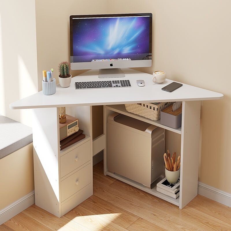 Corner Desk Bookshelf Combination Integrated Bookcase Student Study Writing Desk Home Simple Corner Computer Desk