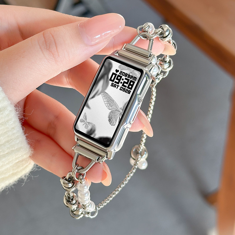 Suitable for Android Mobile Phones, Smart Bracelet 9Pro, Payment, Heart Rate, Multi-Function, Pearl Bracelet, Sports Watch, Women's Model Suitable for Android Mobile Phones, Smart Bracelet 9Pro, Payment, Heart Rate, Multi-Function, Pearl Bracelet, Sports Watch, Women's Model