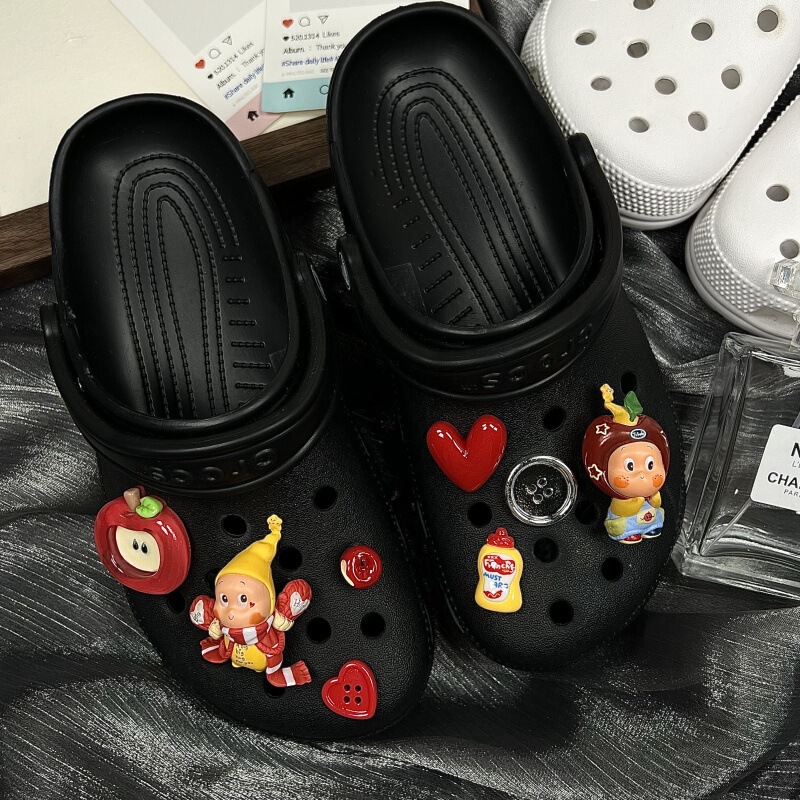Croc Shoes Accessories Star Man Is Here Series Cute Red Apple Boxer Star Man Shoes Flower Upper Decoration