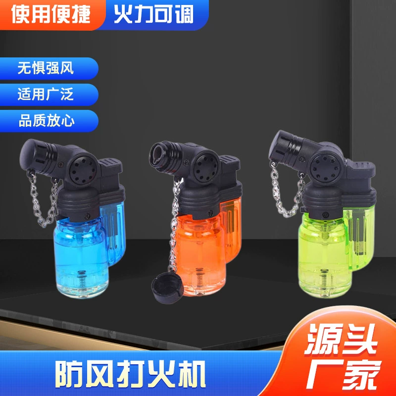 Креативная зажигалка для курения сигарет, благовоний, прижигания, воспламенитель огненного пистолета, регулируемая электронная ветрозащитная зажигалка, набор для курения