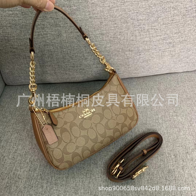 寇驰蔻c家新款女包teri腋下包经典老花单肩月牙包手提斜挎麻将包|undefined